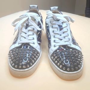 🧿⚡️RARE CHRISTIAN LOU BOUTIN ORLATO SPIKE FLATS 🧿 size 43 1/2 pre owned